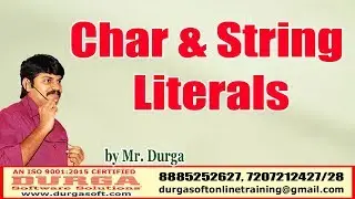 Java 11 Tutorials |   Java Char & String Literals | by Durga Sir