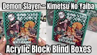 Demon Slayer Acrylic Block Blind Boxes Opening 🔥✨ | Kimetsu no Yaiba Collectibles 👀