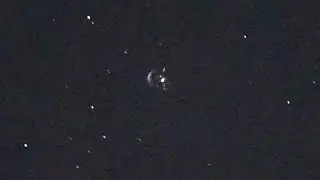 Falcon 9 rocket, deployed satellites and exhaust gases - observed from Poland.