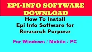 Epi Info Software Download