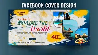 Travel Facebook Cover Design | Facebook Business Page Cover Design | Photoshop Tutorial