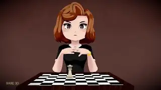 Beth Harmon - The Queen's Gambit Anime Style 3D Model