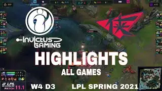 Highlight IG vs RW (All Game) LPL M&ugrave;a Xu&acirc;n 2021 | LPL Spring 2021 | Invictus Gaming vs Rogue Warrior