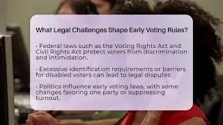 What Legal Challenges Shape Early Voting Rules? - Election Central Channel