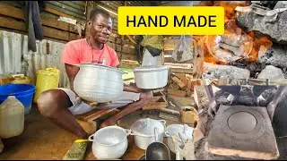 How he makes aluminium saucepans from scraps in Gulu | Uganda