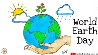 World Earth Day Drawing | Easy & Beautiful Save Earth Poster | Earth Day Art and Craft | how to draw