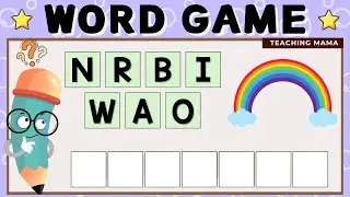 WORD GAME! | JUMBLED WORD QUIZ | SIMPLE ENGLISH WORDS FOR KIDS | LEARNING ACTIVITY | TEACHING MAMA