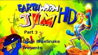 EarthWorm Jim HD [PS3] Part 3/5 (Weird Professor, then a dog become a monster)