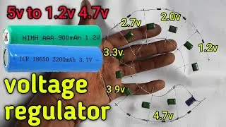 5volt charger to 1.2volt.4.7volt//1N4007 diode//104pf..#electronicsverma