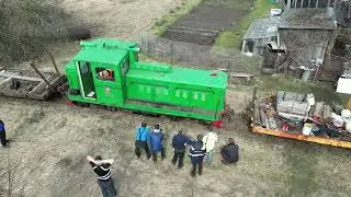 Сход узкоколейного тепловоза ТУ4-800 / Derailment of narrow gauge TU4-800 locomotive