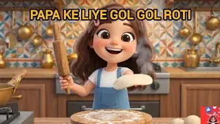 Papa Ke Liye Gol Gol Roti #cartoon 