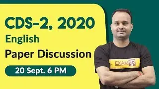 CDS -2 2020 || English || by Sanjeev Sir || Paper Discussion