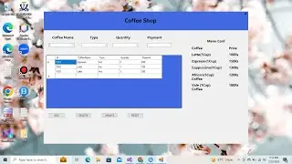 Coffee Shop Management System in C# Visual Studio 2022