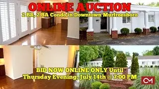 Downtown Murfreesboro 2 BR, 2 BA Condo Auction on July 14th, 2016