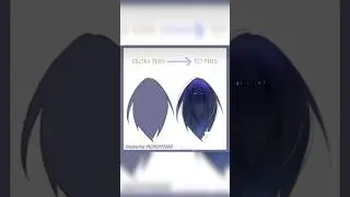 Anime Hair Shading Tutorial (Blue/Purple)#digitalart #speedpaint #animehair #hairshading #art #short