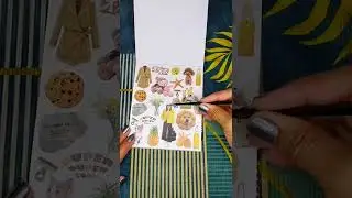 asmr journaling yellow and black theme #journaling #shorts #journal #scrapbook #scrapbooking