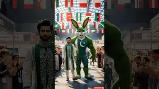 Rabbits Racing Competition in stadium ! India Vs Pakistan #ai #rabbits