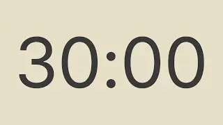 30 Minute Timer | Silent Countdown with Gentle Alarm | Study, Focus & Work