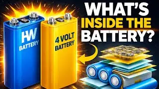What Is Inside 9 and 4 Volt Battery 🪫🔋.!! #experiment #battery #video 