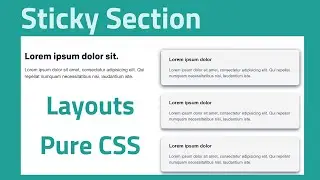 Sticky Section With Stacking Sidebars Using Pure CSS