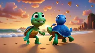 Three Little Turtles Tap Their Feet | Animal Dance Rhyme for Kids | Baby Songs & Preschool Learning