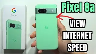 Google Pixel 8a: Show Network Speed - View Internet Speed on Status Bar #pixel8a