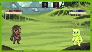 Adazoo -- Gameplay: defeat lvl 18 Gorilla with lvl 14 Turtle