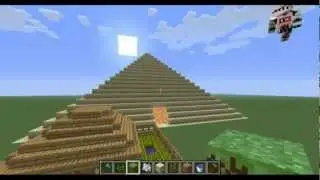 Minecraft Pyramid and Tiny Village: RJ's View