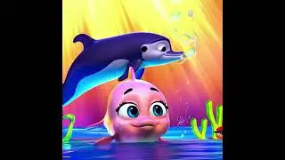 Swim Along with Baby Dolphin 🐬 | Learn Sea Animals | Ak Tree School Kids Songs