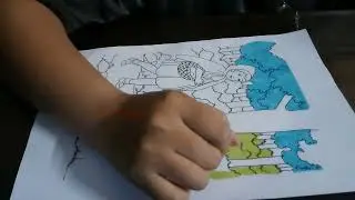 Coloring Picture Of A Village Girl And A Dog Going Into The Forest To Pick Mushrooms 3 - Pine Street