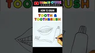 How to Draw Tooth & ToothBrush for Beginners | Step-by-Step Easy Drawing Tutorials