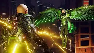 Spider-Man PS4 - Electro And Vulture Boss Fight( Far From Home Suit )
