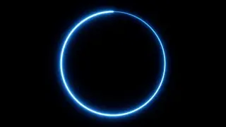 4K Blue Neon Glow Circle Animation Loop | 60FPS | Video Effect | Free Download