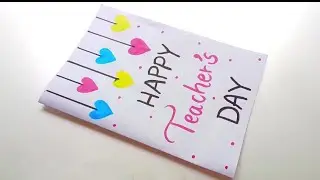 How To Make Happy Teachers Day Greetings Card | Diy Teacher's day Greetings Card&bull; HAPPY TEACHERS DAY