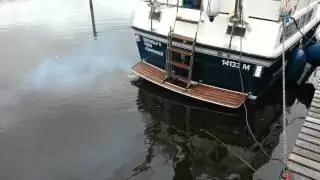 MY Seewolf II engine test (DAF 575 Diesel 6 Cyl.) first run motor yacht