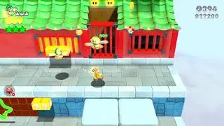 Kitsune Luigi Destroys Flopters in Super Mario 3D World