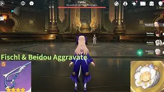 Fischl Beidou Aggravate vs Lvl 90 Childe | Genshin Impact
