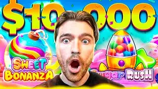 $10,000 Sweet Bonanza vs Sugar Rush (Pragmatic Slot Battle)