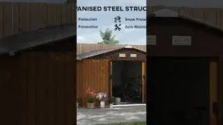 Heavy-Duty Garden Metal Storage Shed with Double Locking Doors