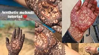 Aesthetic mehndi ( henna ) tutorial ❤️ #mehndi #henna #youtube #trending #youtuber #aesthetic #art