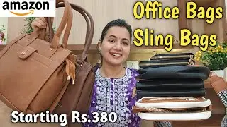 6 Beautiful Amazon Bags Haul 💕 | Perfect Office Bags & Sling Bags | Neema's Corner