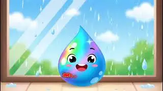 🌈 Rainbow Raindrop Race | Counting & Colors Song | Rainy Day Fun for Kids