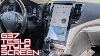 Экран в стиле Tesla для Infiniti G37 | Беспроводной CarPlay || Полная установка | Мастерская 12 |...