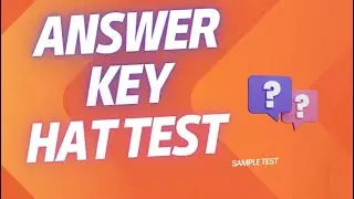 Answer Key of Sample HAT Test