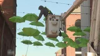 'Irish umbrella sky' installed in downtown York ahead of St. Patrick's Day