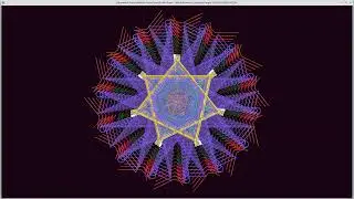 488&deg; angles-Bounteous Four Mandala: Violet Hues-Earth Tones - Red Harmonics.