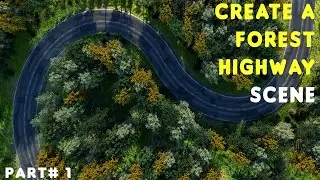 Make a Forest Highway Scene in Blender || How to Make a Forest Road in Blender || Part 1