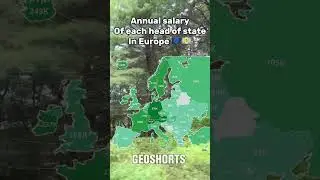 Annual salary of each European head of state in Europe 🇪🇺💵 #map #mapper #mapping #europe #shorts