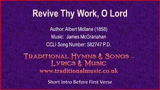 Revive Thy Work, O Lord(Full Verses) - Old Hymn Lyrics & Music