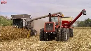 Allis-Chalmers 4W-305 Tractor on Corn Harvest Grain Cart Duty